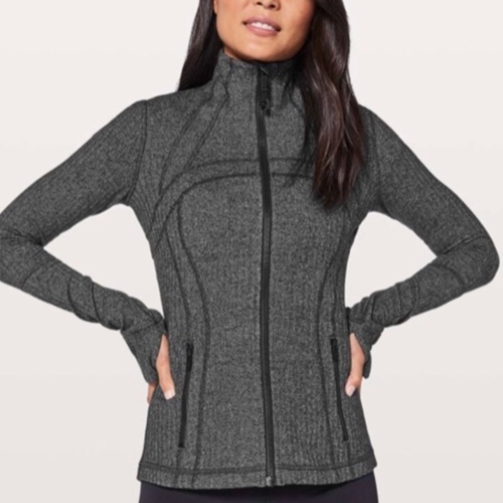 Lululemon Define Jacket Classic Herringbone Gray / Black size 10